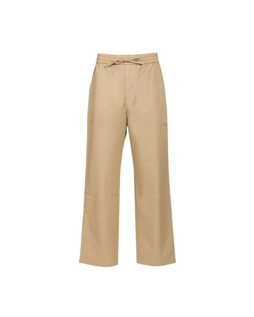 AMI Broek Met Elastische Taille in het Natural