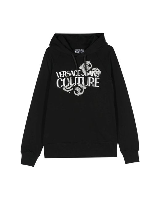 Versace Schwarze grafikdruck pullover in Black für Herren
