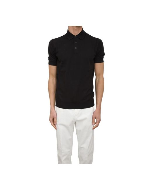 Paolo Pecora Black Polo Shirts for men