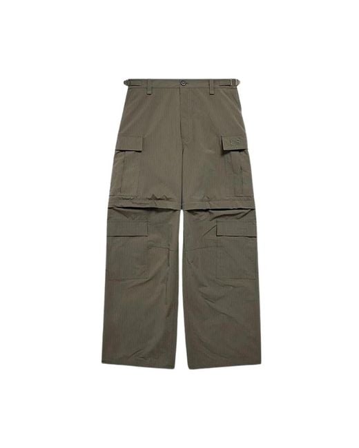 Balenciaga Green Wide Trousers