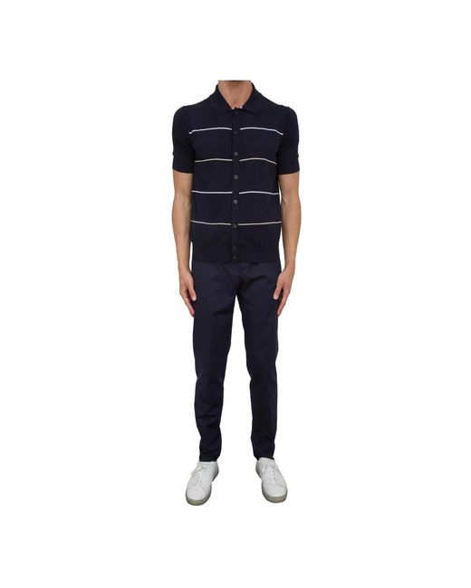 Peserico Truien & Vesten ,Blauw ,Katoen Klassiek Polo Shirt Voor Mannen in het Blue voor heren