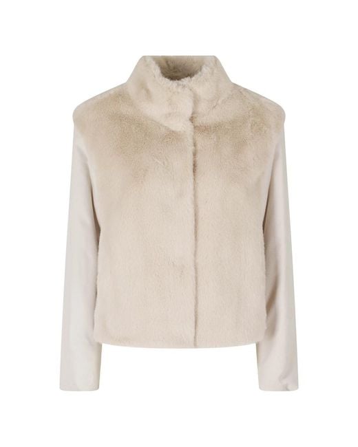 Herno Natural Faux Fur & Shearling Jackets