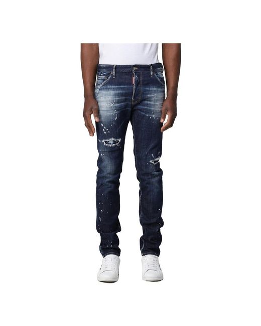 DSquared² Blue Straight Jeans for men