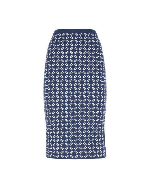 Givenchy Rokken ,Blauw ,Leer Midi Rok in het Blue