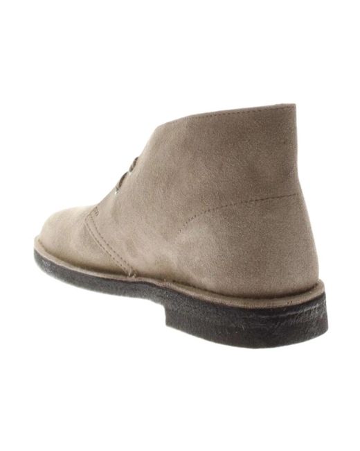 Clarks Gray Lace-Up Boots for men