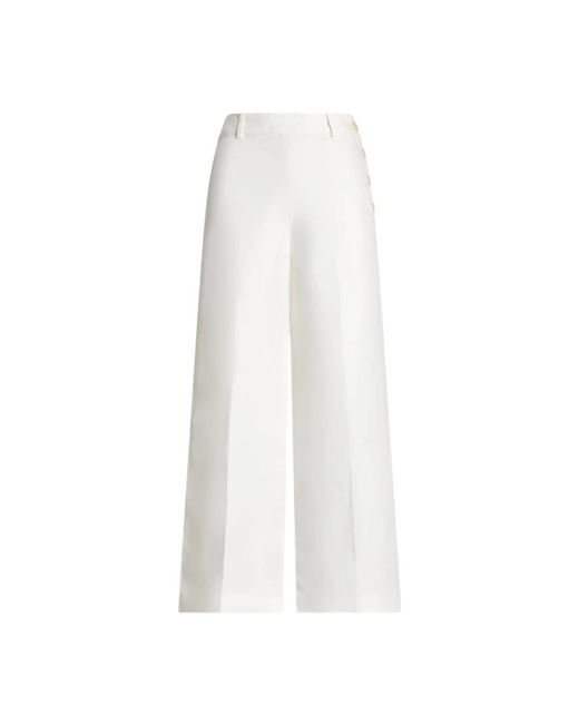 Pantalones de lino blancos Ralph Lauren de color White