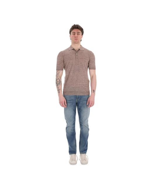 Barba Napoli Gray Polo Shirts for men