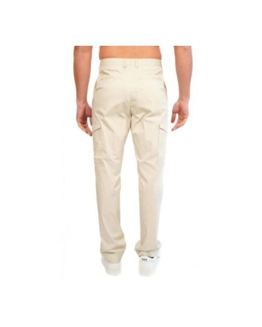 Calvin Klein Broeken ,Katoen Crinkle Tech Cotton Cargo Broek in het Natural voor heren