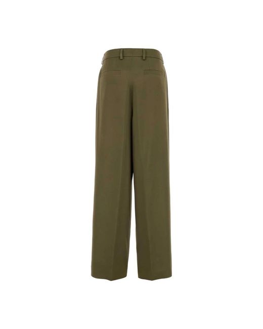 Dries Van Noten Green Wide Trousers