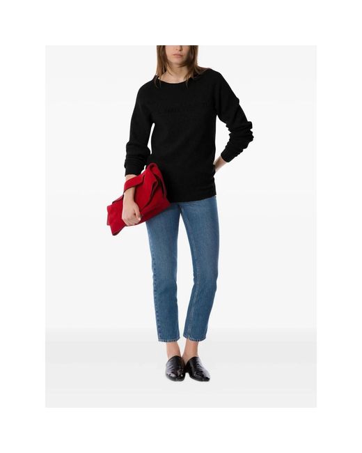 Alberta Ferretti Round-Neck Knitwear in het Black