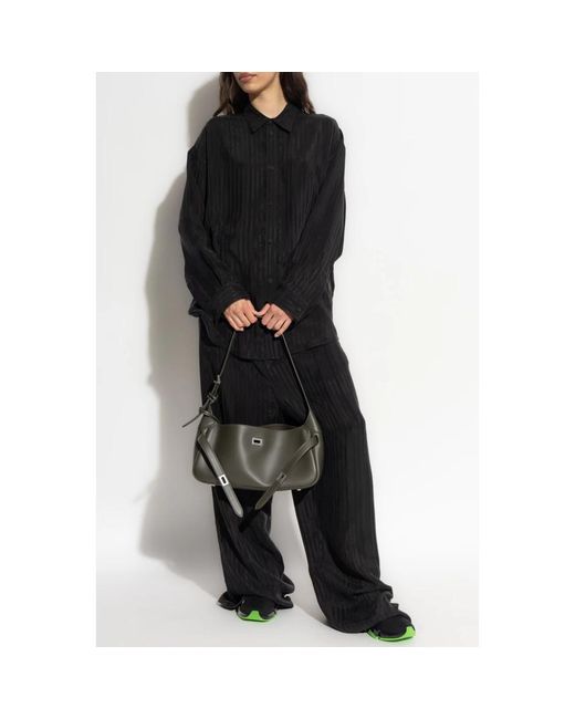 Balenciaga Wide Trousers in het Black