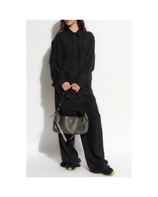 Balenciaga Wide Trousers in het Black