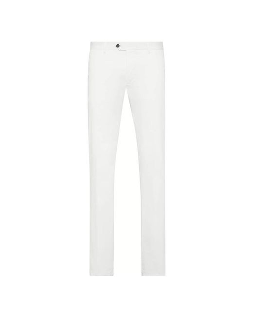 Philipp Plein Broeken ,Wit ,Katoen Lange Chino Broek in het White voor heren