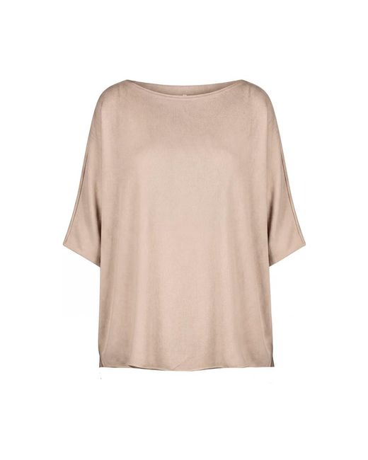 Liviana Conti Natural Round-Neck Knitwear