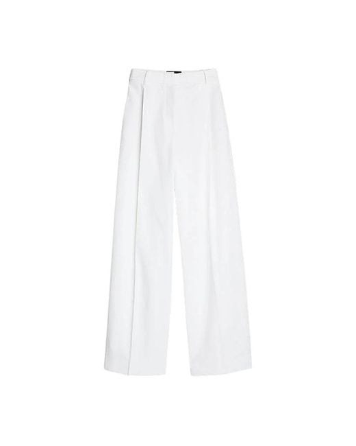 Wide trousers Tommy Hilfiger de color White