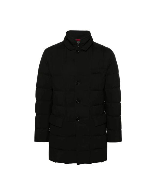 Fay Jassen ,Zwart ,Polyester Double-Front Donsjas in het Black voor heren