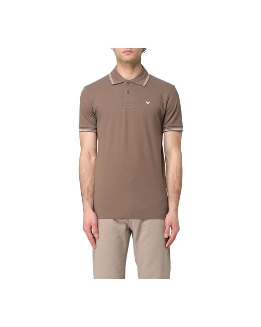 Emporio Armani Brown Polo Shirts for men