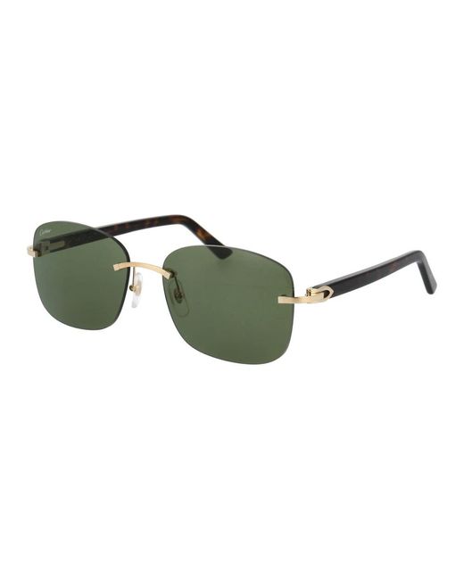 Cartier Stylische sonnenbrille ct0227s in Green für Herren