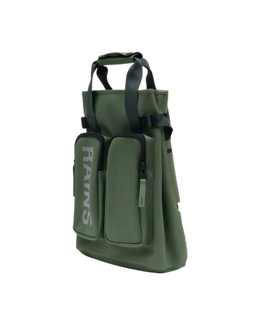 Rains Green Backpacks