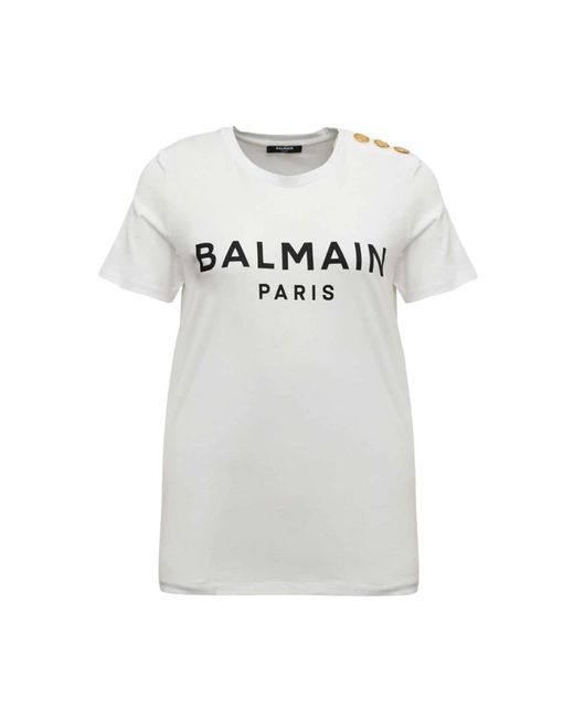 Balmain Gray T-Shirts