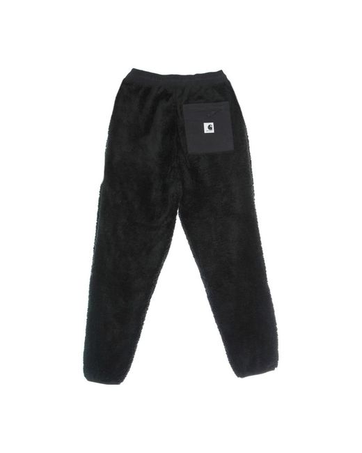 Carhartt Broeken ,Zwart ,Polyester Sherpa Trainingsbroeken Zwart in het Black voor heren