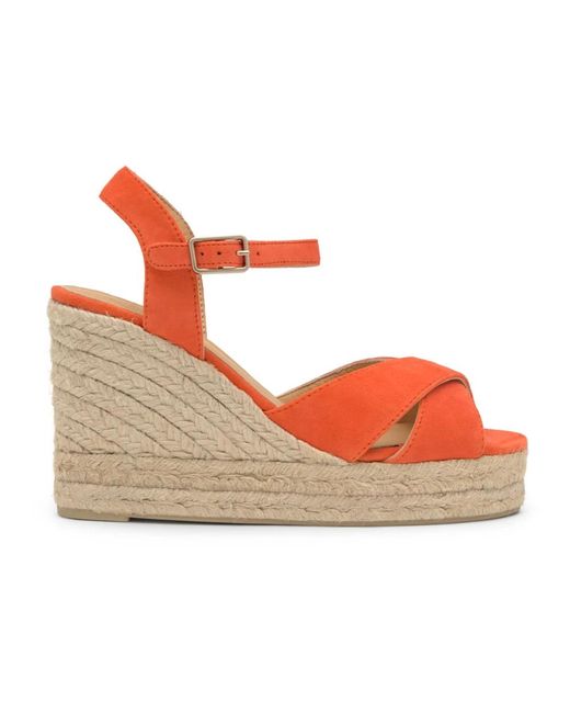 Wedges Castaner en coloris Red