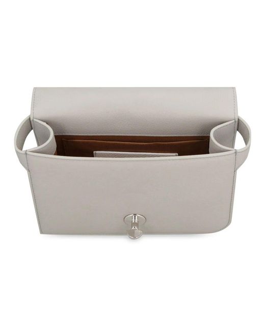 Zanellato White Piumaknoit grainy lederhandtasche,handbags