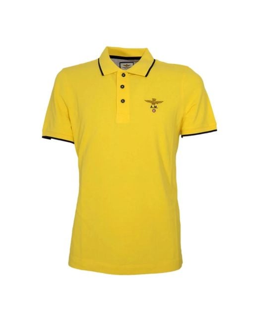Polos Aeronautica Militare pour homme en coloris Yellow