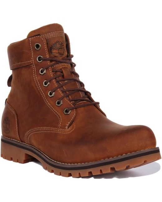 Timberland Brown Lace-Up Boots for men