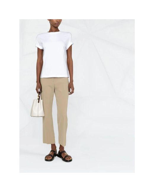 Brunello Cucinelli Witte T-Shirts En Polo's Met Kettingdetail in het White