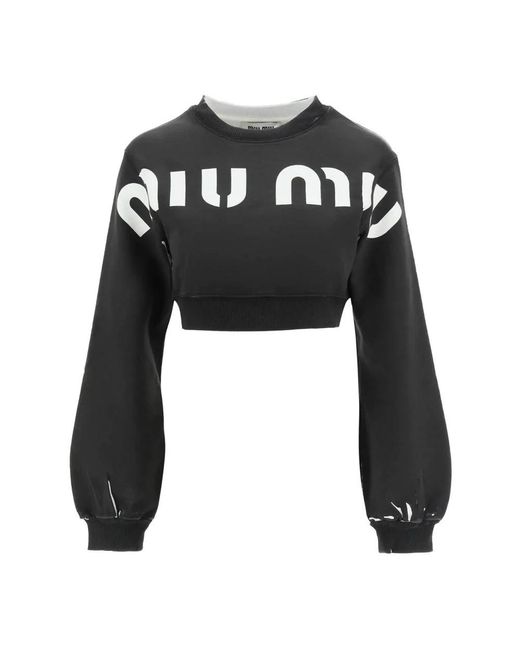 Miu Miu Black Sweatshirts