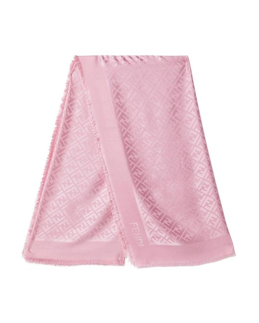 Silky Scarves Fendi de color Pink