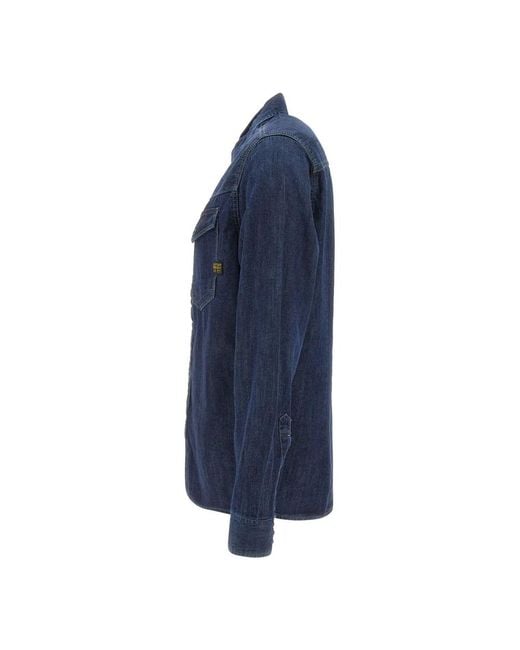 G-Star Blue Denim Shirts for men