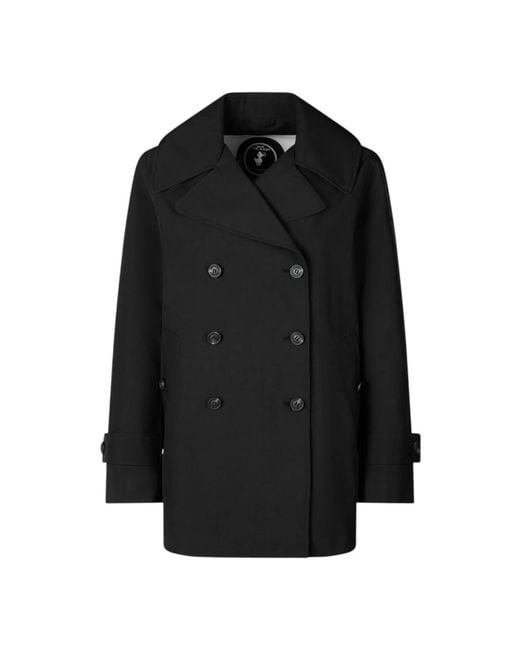 Save The Duck Black Double-Breasted Coats
