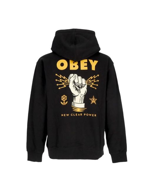 Obey Black Hoodies for men