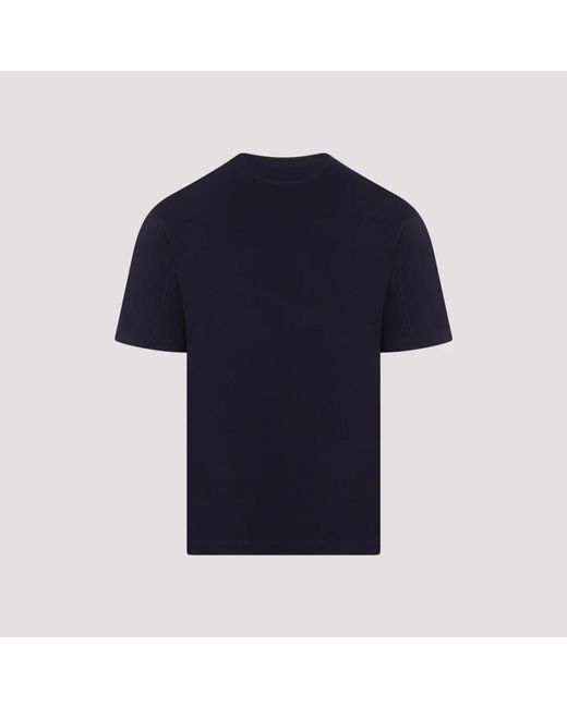 Brunello Cucinelli Blau baumwoll t-shirt rundhals in Blue für Herren