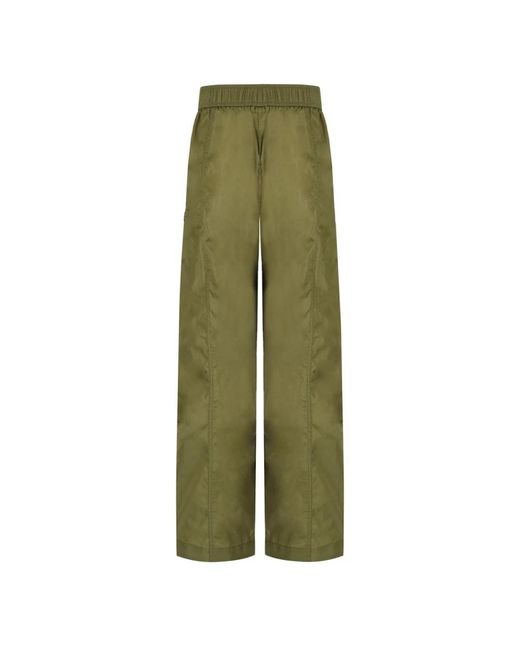 Ganni Green Straight Trousers