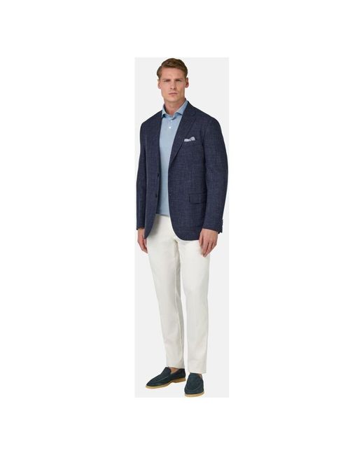 Boggi Woll- Leinen- Und Seidenjacke in Blue für Herren