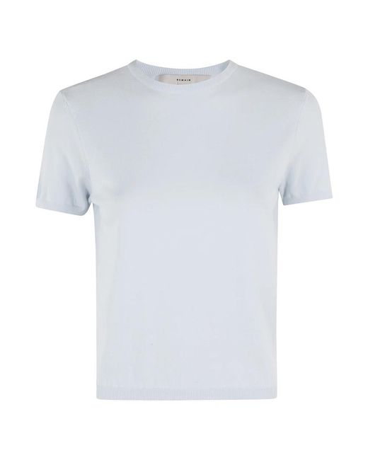 REMAIN Birger Christensen Blue Round-Neck Knitwear