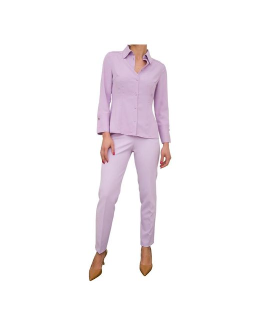 Nenette Purple Slim-Fit Trousers