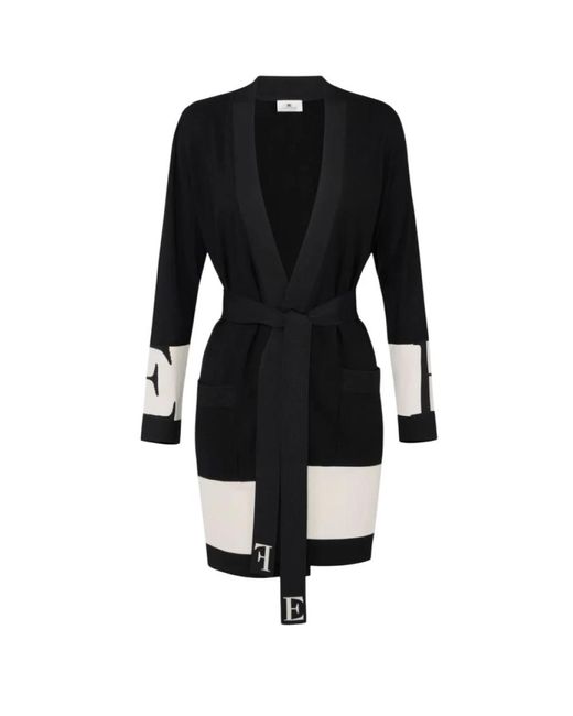 Elisabetta Franchi Wikkelvest Met Logozakken En Riem in het Black