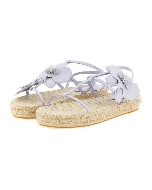 Zimmermann White Flat Sandals