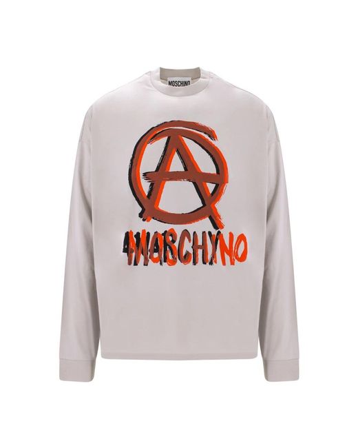 Moschino Gray Long Sleeve Tops for men