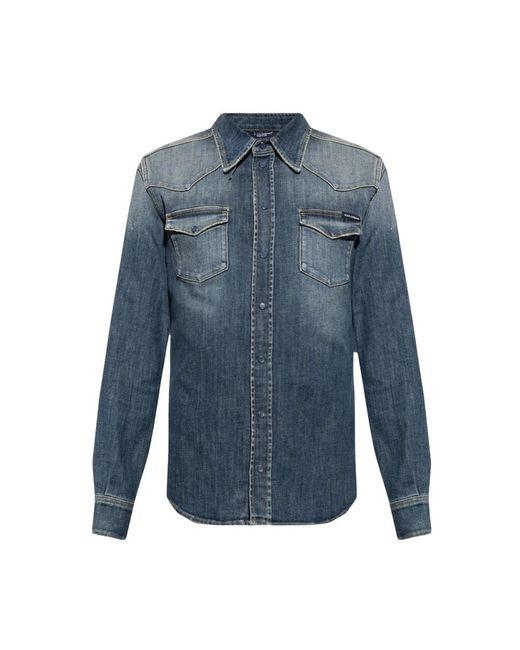 Casual Shirts Dolce & Gabbana de hombre de color Blue