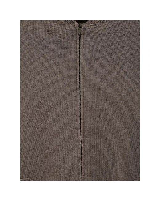 Drumohr Full-Zip Gebreide Bomber in het Brown voor heren