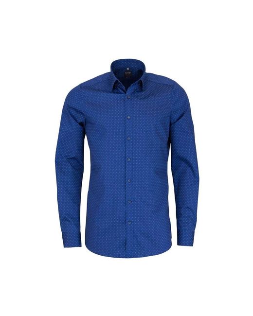 Olymp Business Langarm Hemd in Blue für Herren