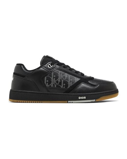 Sneakers in pelle con monogramma iconico di Dior in Black da Uomo