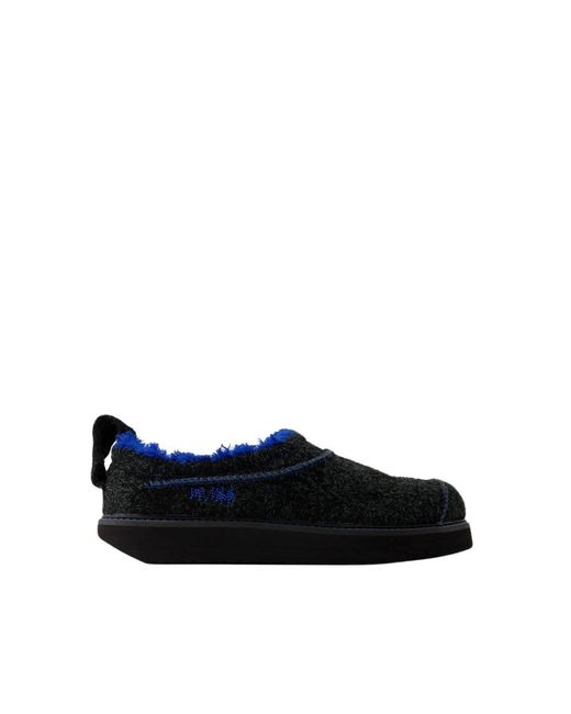 Adererror Schoenen ,Zwart ,Leer Zwarte Leren Slip-On Slides in het Black voor heren