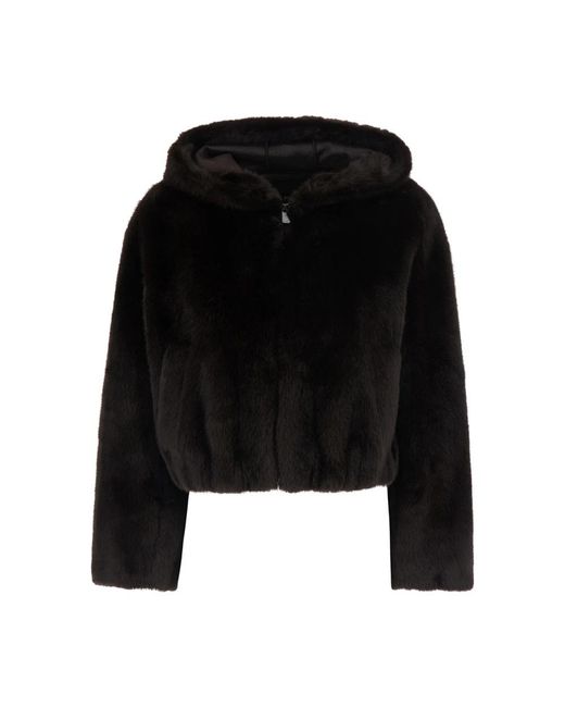 Pinko Black Faux Fur & Shearling Jackets