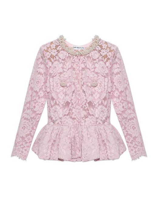 Blouses Self-Portrait de color Pink